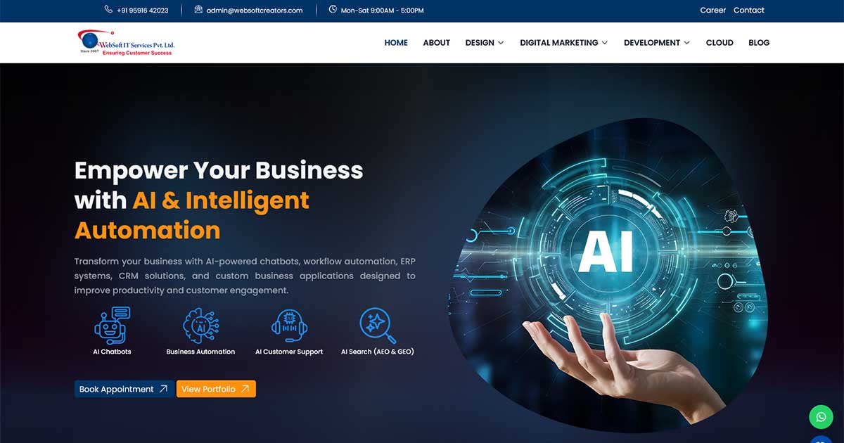 Websoft Web Design, AI Chatbot, Web Apps, Mobile Apps & Digital Marketing